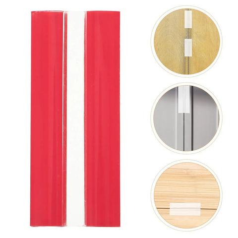 Self-Adhesive Small Box Hinges Set, 4 Pieces, 80x33mm, Double-Sided Acrylic Flexible Hinges detailed view on wood, glass, and plastic surfaces