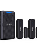 Black Wireless Door Chime Kit With 600 Foot Range And 3 Magnetic Door Sensors 2 Plug In Receivers 62 Tunes And 5 Volume Levels