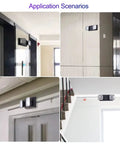 LED Emergency Lights With Battery Backup, Two Head Adjustable Commercial Exit Lights, UL Listed, Black, installed in hallways