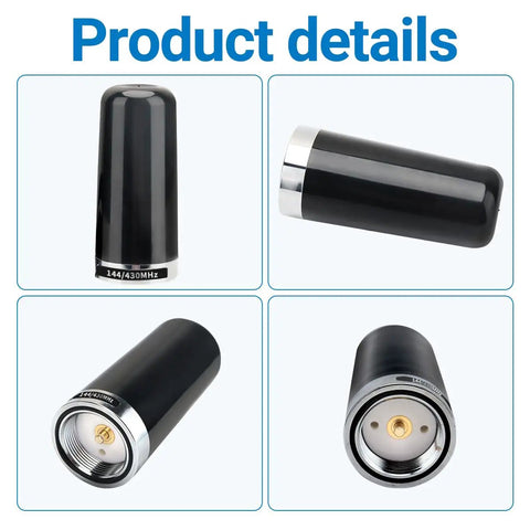 Dual Band Car Ham Radio Antenna With NMO Mount For VHF UHF 136-174 MHz And 400-470 MHz, Ultra Short 9 cm Design