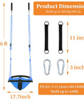 Indoor Outdoor Handmade DIY Net Swing For Kids With Adjustable Rope dimensions and parts display