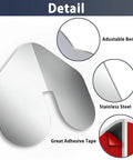 Detail view of Heavy Duty 2 Piece Stainless Steel Boat Bow Guard With Strong Adhesive Rust Proof Keel Protector.