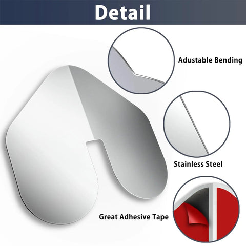 Detail view of Heavy Duty 2 Piece Stainless Steel Boat Bow Guard With Strong Adhesive Rust Proof Keel Protector.