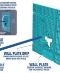 All In One Drywall Repair Kit With Wall Plate, Two Patch Compound Bags, Dual Grit Sanding Block And Trowel For Quick Hole Repair