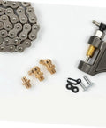 9 Piece Copper Grease Fitting Kit For Cars And Trailers, Pro Grade Nozzles And Oil Caps, Straight And Angled Nipples, tools visible