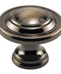 Bi-Fold Door Knob With Wide Base And Large Diameter For Easy Grip Replacement For Old Or Unsightly Knobs On Hollow Core Doors Antique Brass Plated Diecast Construction One And Eleven Sixteenths Inch Outside Diameter