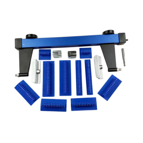 Pro Grade Paintless Dent Repair Puller Kit with 15 accessories for cars and metal panels, universal tool for door panels.