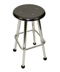 Heavy Duty Pre Cut Tennis Ball Furniture Glides For Chairs Desks And Tables 16 Count on a bar stool with a black top and chrome legs.