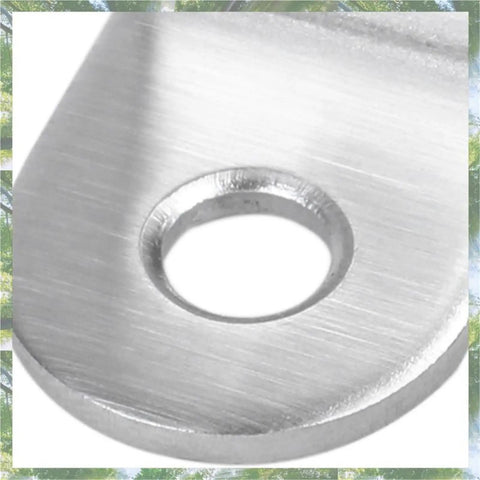 Close-up of a steel L bracket with a pre-drilled hole, part of the Rock Solid L Corner Brackets 200 Pack for shelf support.