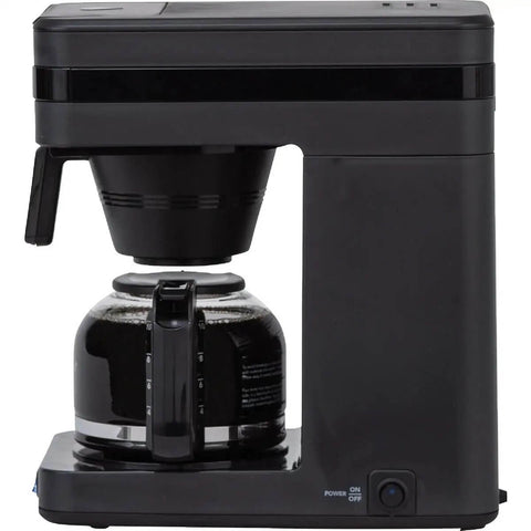 Side view of Speed Brew Elite 10 Cup Coffee Maker With A 70 Oz Stainless Steel Hot Water Tank Keeps Water Hot, gray finish.