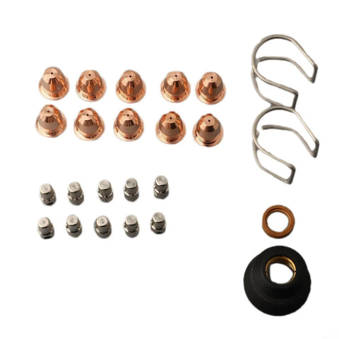 Pro Grade Plasma Cutter Consumables Kit 24-Piece For 95136 97994 91814 PK48 Razorweld CUT 45 S45 Torch Includes PR0110 Electrode