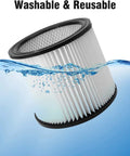 Foam Sleeve and Filter Replacement Kit for 5 Gallon Wet Dry Vacuums Compatible With 90304 90585 submerged in water