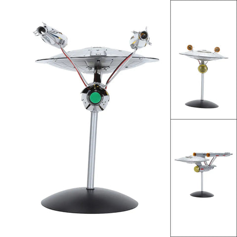 Lit LED Spaceship Model Kit For Display In One Thousandth Scale Lifelike Spaceship Ornament With Warm Light Easy To Assemble Plastic Display Figure