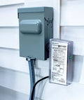 CD1-024R Compressor Defender Keeps Your Central Air Conditioners And Heat Pumps Running Smooth, mounted near electrical box