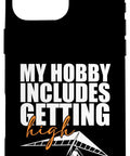 Hang Gliding Themed iPhone 16 Pro Max Case For Men And Women With Funny My Hobby Includes Getting High Artwork