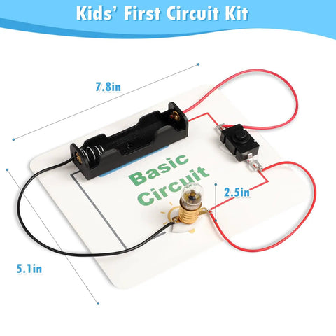 Kid Friendly 12 Pack Electric Circuit Kits For Kids 8 Plus Hands On STEM Projects with basic circuit components