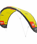Ghost V3 One Strut Kiteboarding Kite With Compact Swept Canopy For Efficient Upwind Reach in 17 Meter Yellow, side view