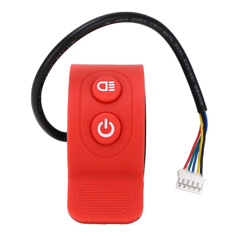 Red Thumb Throttle Accelerator For Electric Scooters, Dope Precision Replacement, ABS And Gel Thumb Throttle With Convex Stripes