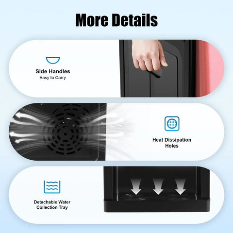 Details of Top Loading Water Dispenser For 5 Gallon Bottle With Hot And Cold On Tap Water Rose Gold Countertop Machine features