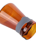 Pour Over Coffee Kettle With Measurement Scales, High Borosilicate Glass Server, Brown Finish, Side View