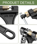 Close-up of Heavy Duty Chain Breaker Tool for 420 428 520 525 528 530 chains showing components and metal construction