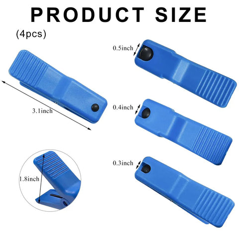 Fluid Line Stopper Kit One Half Inch Three Eighths Inch Five Sixteenths Inch Banjo Stopper Plugs dimensions in blue