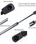 14 Inch Truck Camper Shell Gas Spring Lift Supports Shocks for Topper Rear Window, nylon ball socket, stainless steel rod