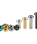 Top Shelf Titanium Hex Bolts 5 Pack M8 X 30mm Allen Key Screws in various colors for motorcycle disc rotors.