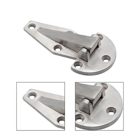 Stainless Steel Freezer Door Hinge For Heavy Duty Refrigerators With Smooth Motion And Quick Mount Locking Hardware Industrial Grade 151.5mm By 80.5mm, close-up