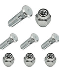 Top Grade M12x1.25 8 Pack Car Wheel Hub Bolt Studs And Nuts For Hyundai Kia, Heavy Duty 10 Point Steel Set With Triple Chrome Plating Keeps Rust At Bay For Serious Rides. Chrome M12x1.25 wheel stud and nut set, 8 pack