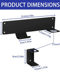 Diagram of Floor Jack Wall Mount Organizer Brackets dimensions, showing heavy-duty metal construction and mounting holes.