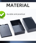 Open black 5 Pack IP65 Waterproof Plastic Project Boxes For Electronics 100 X 60 X 25 mm Black Durable Junction Boxes Enclosures DIY Power Case For Electronic Projects