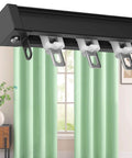 Heavy Duty Aluminum Curtain Track System 90cm Ceiling Or Wall Mount For Heavy Curtains And Sliding Panels In Black Finish, Adjustable 50cm To 600cm