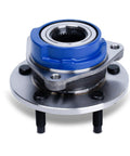 Front view of Wheel Hub And Bearing Assembly Replacement For 2000 To 2008 Chevrolet Impala 2003 To 2007 Buick Regal And 2003 To 2008 Pontiac Grand Prix With Five Lugs Non ABS Beefed Up For A Smooth Sturdy Ride And Long Lasting Performance.