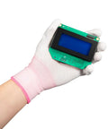 Drop In Lcd Display Board That Clips Right Onto Most Manitowoc Ice Units To Keep Production Rolling Smooth As Glass With Zero Sweat Or Tech Support Calls On This Easy Install Job For Your Shop Today, held in a gloved hand.