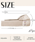 Wide Wig Grip Band For Lace Front Wigs, Velvet Non Slip Holder With Adjustable Hook And Loop Fastener In Nude, side view