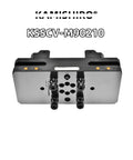 Heavy Duty Eight Inch Self Centering Vise Swivels Like Butter And Holds Tight With Rock Solid Jaws For Easy Clamping Of Pipes And Round Stock Ideal For Five Axis Cnc Machine Tables And Shop Sanding Rigs, top view showing threading and mounting holes.
