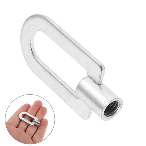 Close-up of Three-Piece Dent Puller Ring Kit for Auto Body and Sheet Metal Repair, showing aluminum construction and size in hand