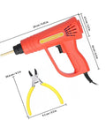70W Portable Handheld Plastic Welding Kit With 110V US Plug For Quick Car Bumper Repairs, red tool with yellow pliers