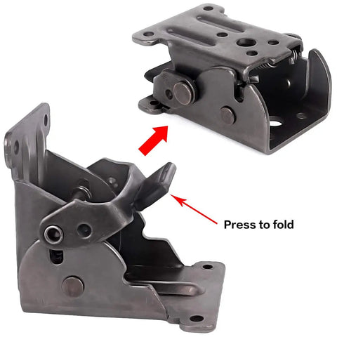 4 Pack Beefy Heavy Duty Locking Hinge Brackets For Folding Tables, 90 Degree Self Locking Hinges, Thick Steel Rustproof Construction