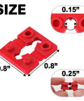 Outlet Spacers For Electrical Boxes 48 Piece Red Spacers Set showing 0.8x0.8 inch size and 0.15 inch thickness