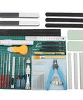 Pro 39 Piece Model Tools Kit For Gundam And Car Models DIY Hobby Craft Set with sandpaper, pliers, cutters, and tweezers displayed.