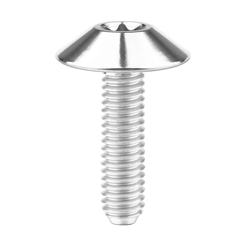 Front view of titanium M5x15mm button Torx head bolt for bicycle/motorcycle