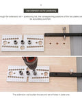 3 In 1 Adjustable Doweling Jig Kit For Woodworking Delivers Dead Nuts Accurate Hole Drilling with extension rod for precise positioning.