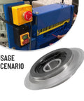 Built Tough Bearing Steel Replacement Blade For Wire Stripping Machine, showing usage with copper cable cutter controls.