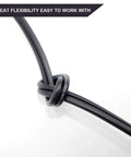 12/2 Direct Burial Low Voltage Landscape Wire 12 AWG Two Conductor Cable for Outdoor Lighting flexibility shown in knot