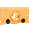 Orange 35mm hinge boring jig kit for woodworking with ABS panel and 1/16 in drill bit