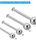 Four gradient ball nuts knobs, including Ball Nuts Knob M8x30mm With Female Thread 304 Stainless Steel Round Screw Cap Cover.