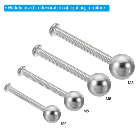 "M5x20mm Ball Nuts Knob Set, 2 Pcs Stainless Steel 304 Round Blind Hole Screw Cap Covers for Lighting Use"