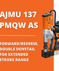 Rugged Heavy Duty 18V Cordless Magnetic Base Drill With A Killer Brushless Motor And Rock Solid Frame For Precision Metalworking and features visible controls.